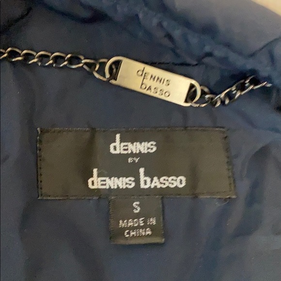 Dennis Basso trench raincoat peacoat navy jacket S - Picture 8 of 11